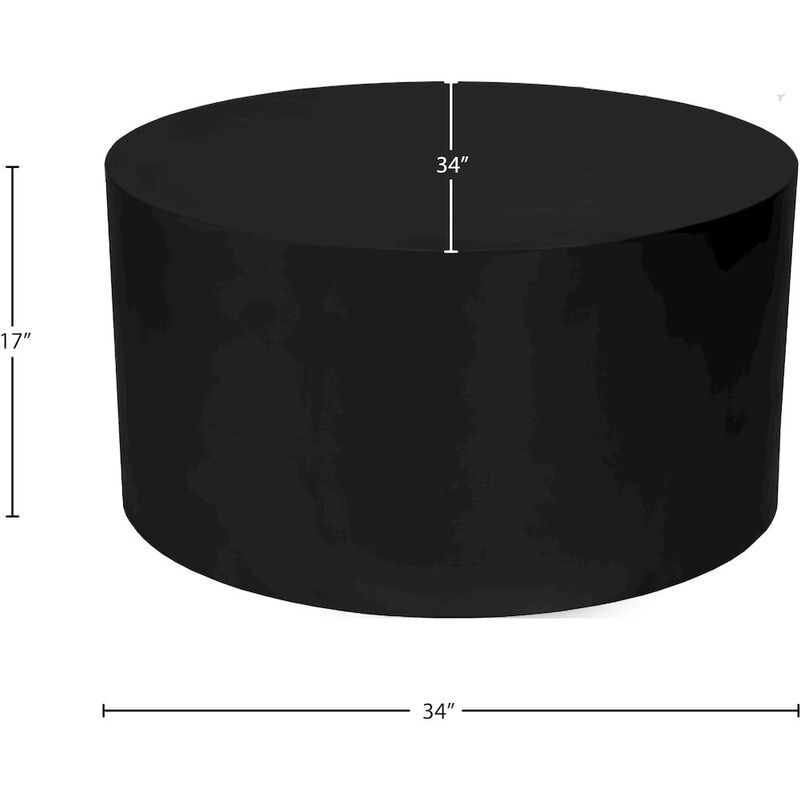 Meridian Furniture Cylinder Matte Black Coffee Table