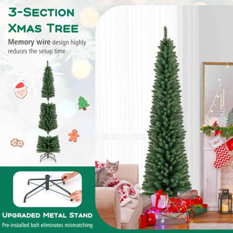 Hivvago Pencil Christmas Tree with Memory Wire Branch Tips