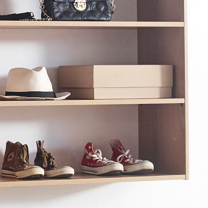 Devi Oak Freestanding Walk in Wood Closet System