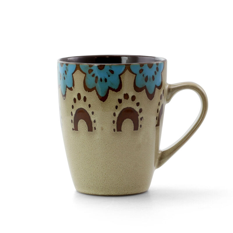 Elama Clay Heart 16 Piece Luxurious Stoneware Dinnerware with Complete Setting for 4, 16pc