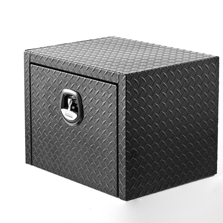 ELEMENT ACE Heavy Duty 24 Inch Underbody Truck Tool Box Waterproof Diamond Thread Plate Underbed Storage Organizer for Pickup, ATV, RV, Trailer