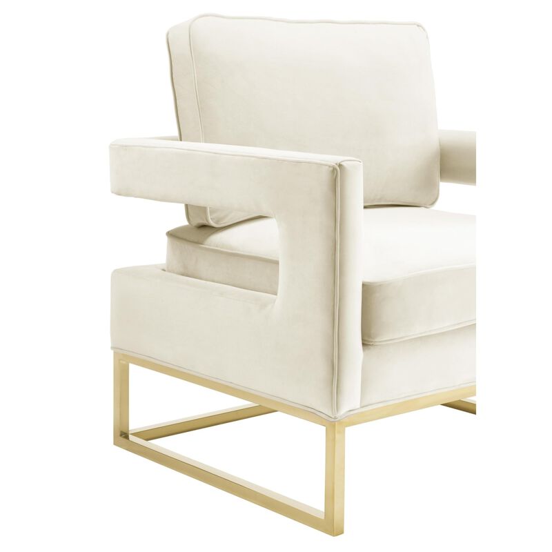 Casafoyer Avery Cream Velvet Chair image number 3