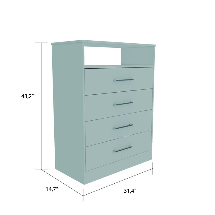 Cassville 4-Drawer 1-Shelf Dresser White