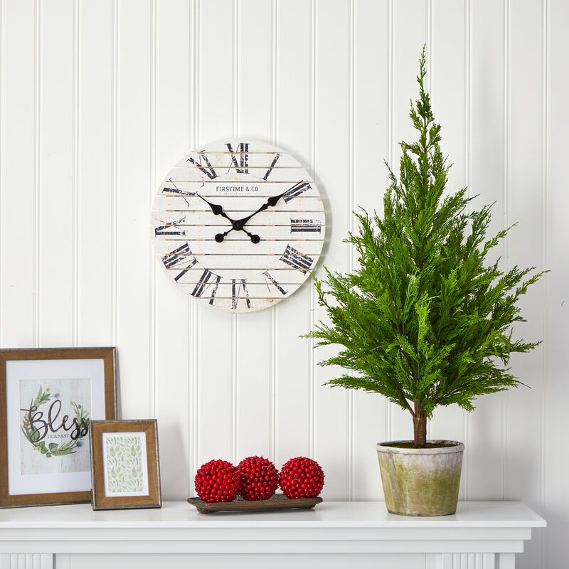 Nearly Natural 3.5-ft Cedar Pine “Natural Look-in Artificial Tree in Decorative Planter