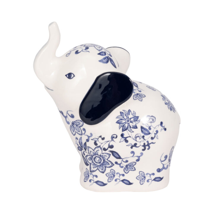 Trunk Up Chinoiserie Elephant