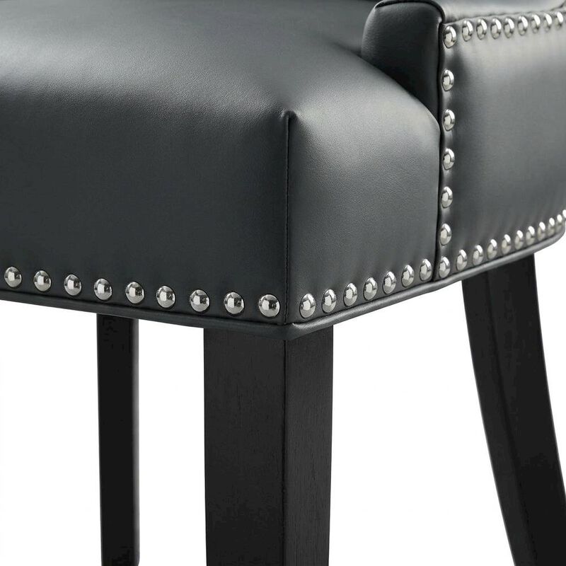 Vegan Leather Upholstered Dining Chair for Kitchen or Dining Room, Tan image number 6
