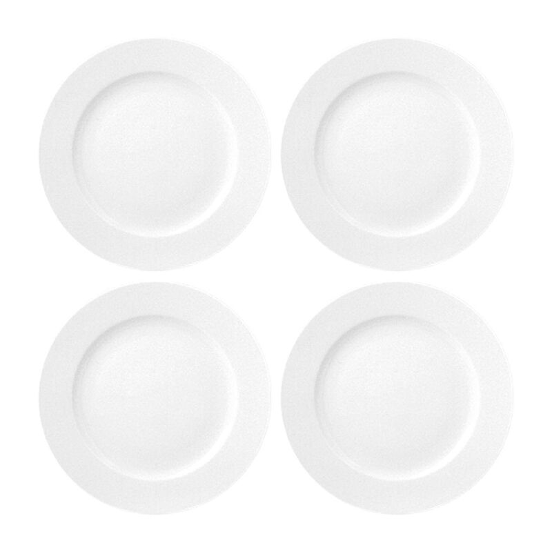 Delta dia.10" Round White Porcelain Plate (Set of 4) image number 0