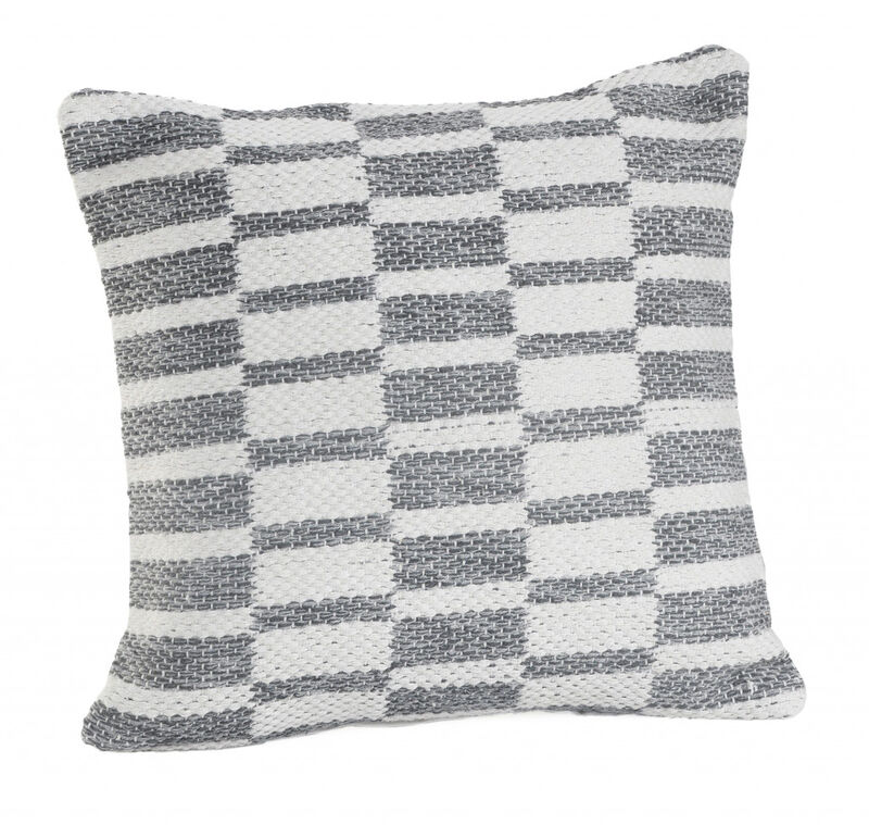 Eco-Friendly Cotton Zippered Pillow with Geometric Design – Comfortable Accent Cushion