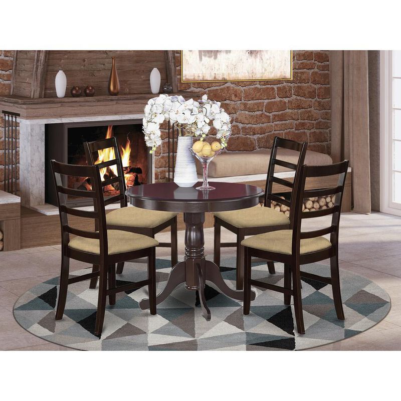 5 Pc Kitchen Table set-small Table plus 4 Kitchen Chairs