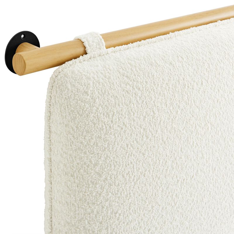Anela Wall-Mounted Chenille Upholstered Queen Headboard image number 6
