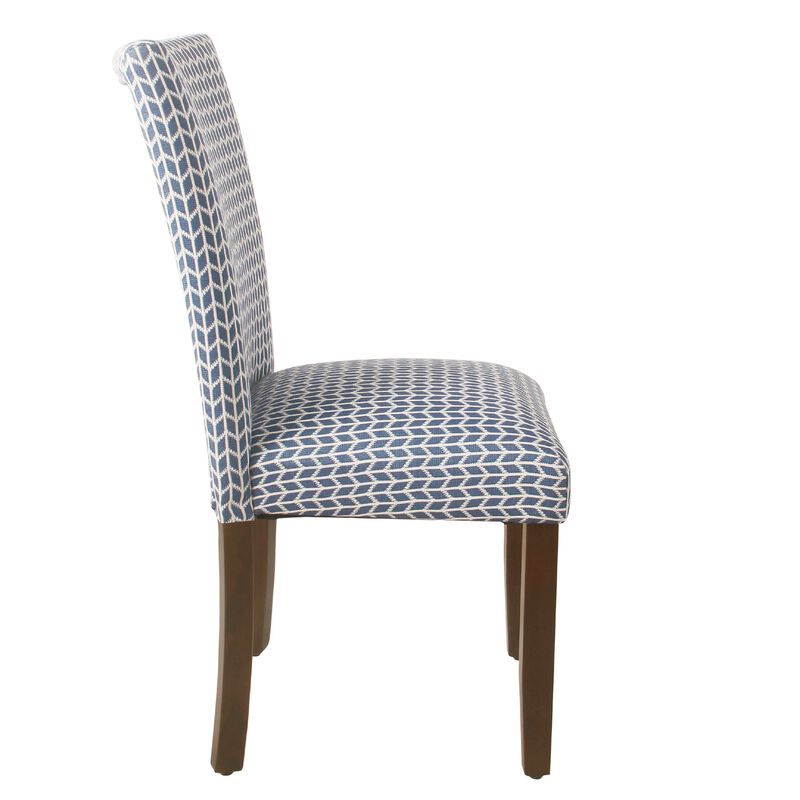 Jax Parsons Dining Chair Set of 2, Blue Geometric Print Polyester image number 3