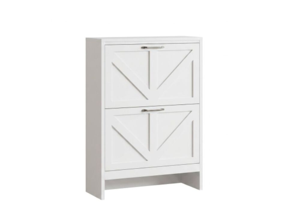 Entryway Shoe Storage Cabinet Flip Drawer Adjustable Shelves
