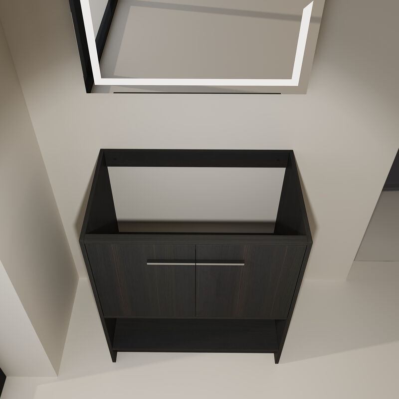 ELEMENT ACE Freestanding Bathroom Vanity, Open Bottom Storage Compartment Scratch Water Resistant Plywood Construction for Bathrooms image number 5