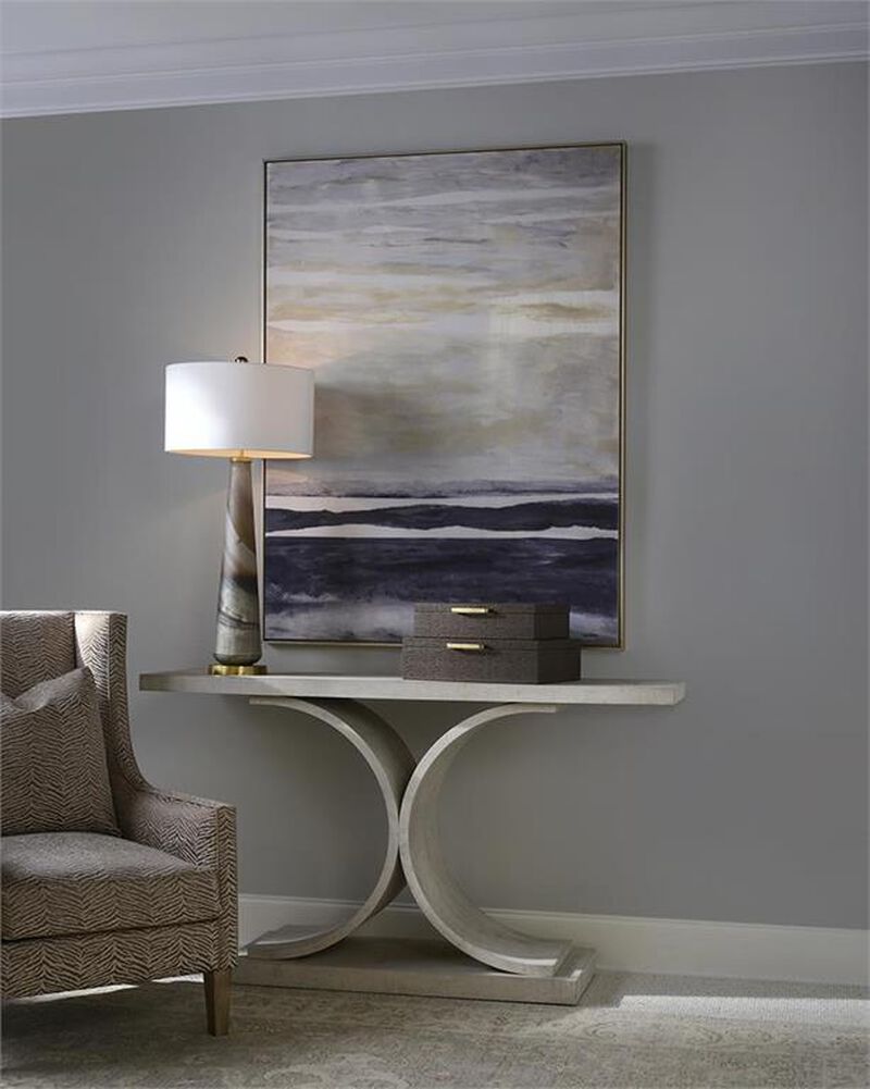 Furling Cream and Caramel Buffet Lamp image number 1