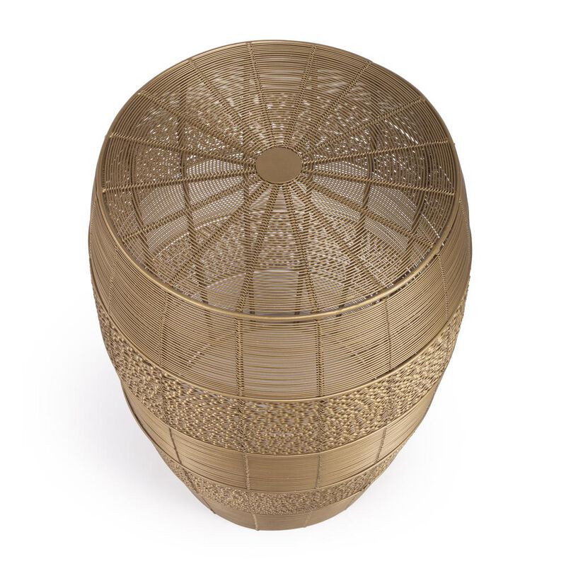 Butler Specialty Bellarose  Metal Side Table, Gold