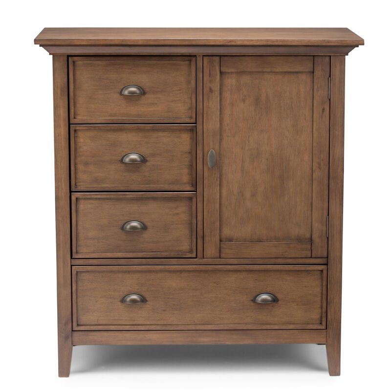 Redmond SOLID WOOD 39 inch Wide Transitional Medium Storage Cabinet in Rustic Natural Aged Brown