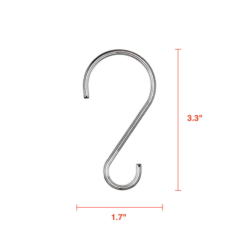 Zinc Shower Curtain Hooks, Set of 12 image number 8