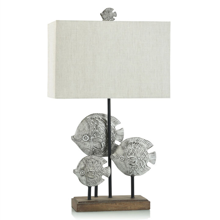 Silver Fish Table Lamp