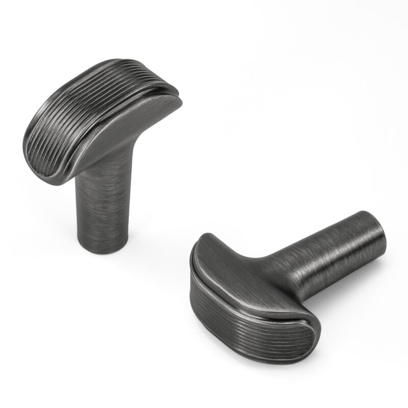 Hestia Hardware 10 Pack Embossed T-Bar Knurled Cabinet Knobs image number 0