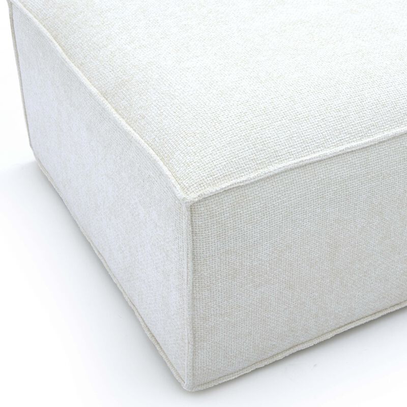Mindy Chenille Basketweave Ottoman image number 5
