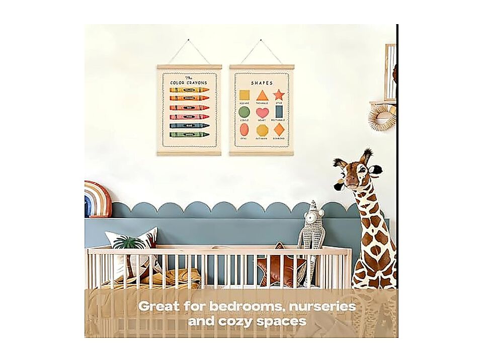Shapes Colors Posters Classroom Wall Learning Poster Hanger Frame Decor Nursery