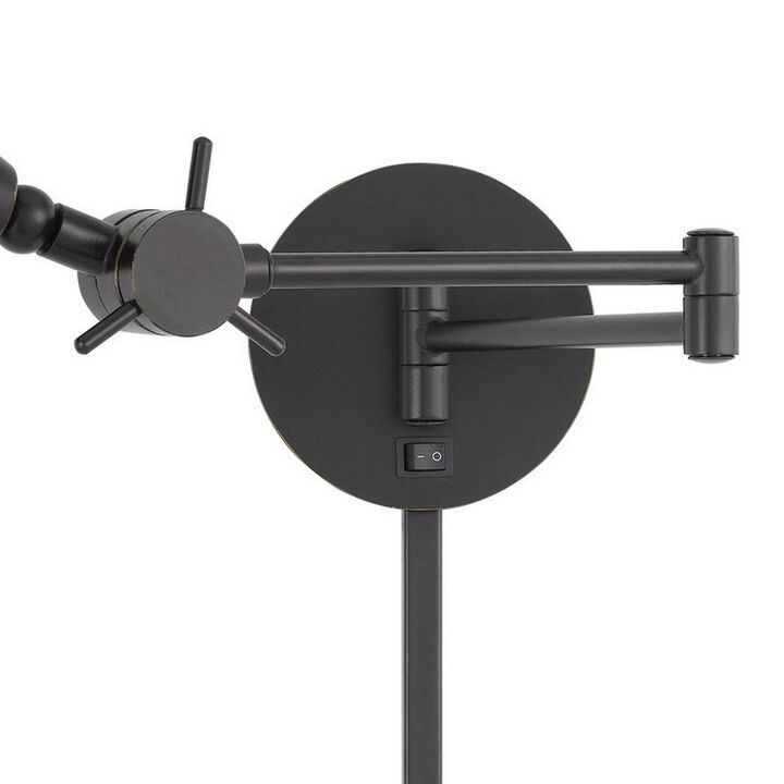 Kash 27 Inch Vintage Wall Lamp, Swing Arm, Adjustable Metal Shade