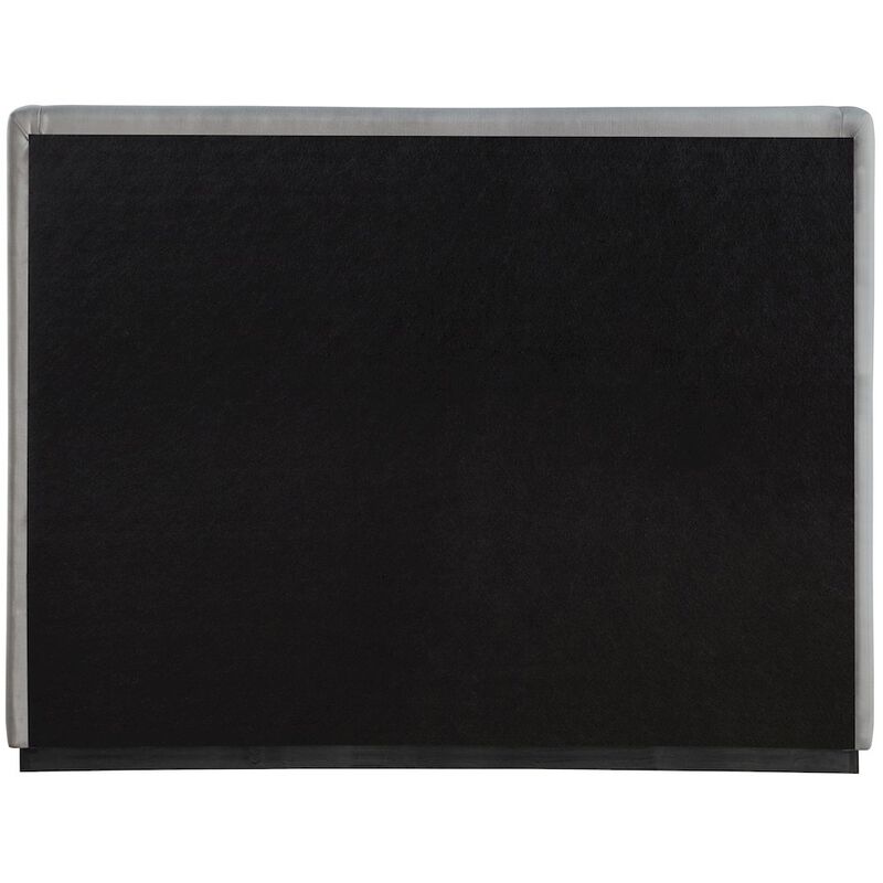 Meridian Furniture Flynn Grey Linen Textured Fabric Full Bed