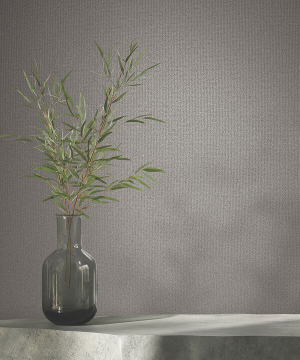 Glistening Quartz Silver Beaded Wallpaper