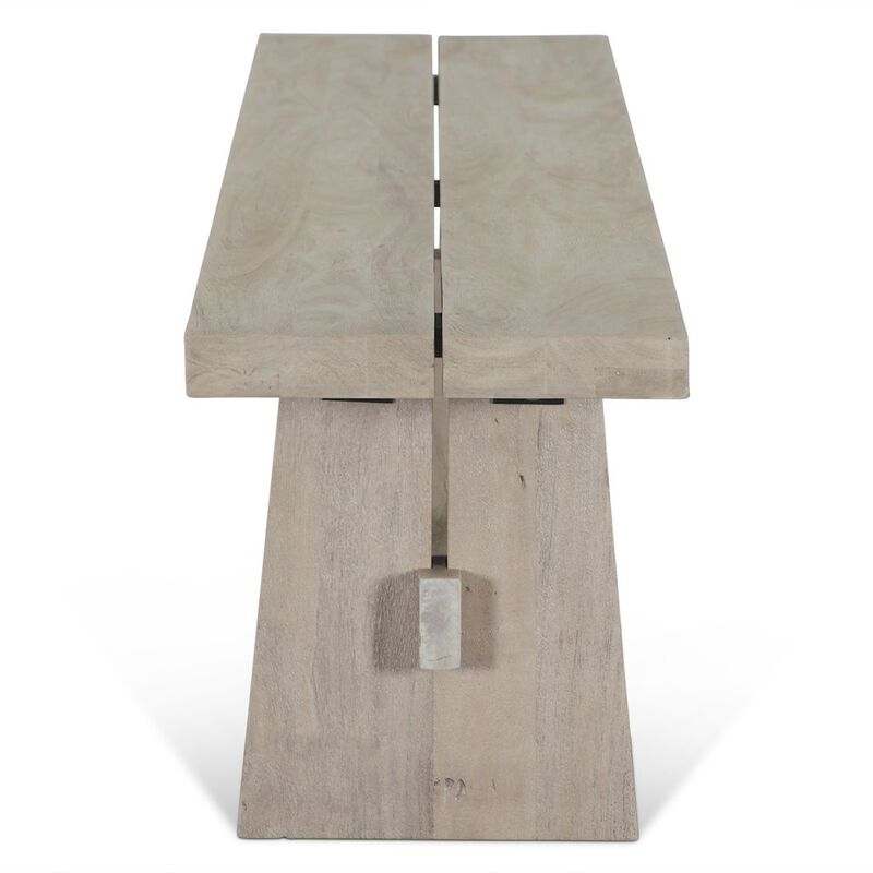 World Interiors Acadia 79" Dining Bench in Oat image number 4