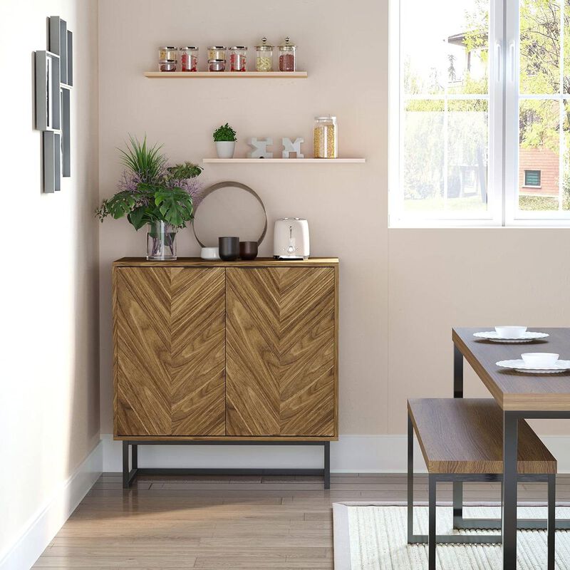 Minimalist Modern Sideboard – Entryway Buffet Storage Cabinet with Clean Lines