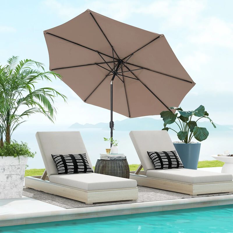 Mondawe 10 Feet Outdoor Patio Umbrella with Tilt Adjustment and Crank