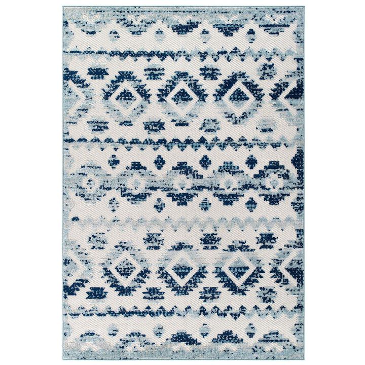 Takara Abstract Diamond Moroccan Trellis Indoor and Outdoor Area Rug