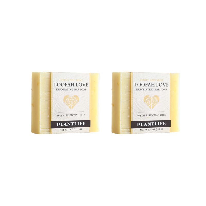 Plantlife Bar Soap - Loofah Love Citrus Mint 2 Pack image number 1