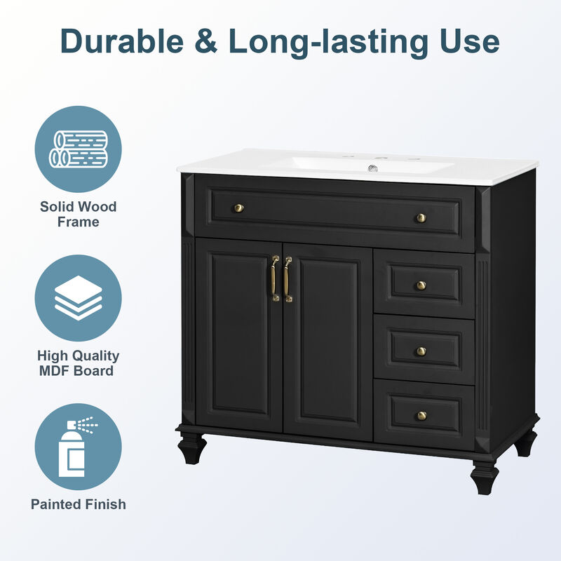 Mempra 36" Bathroom Vanity with Sink image number 5