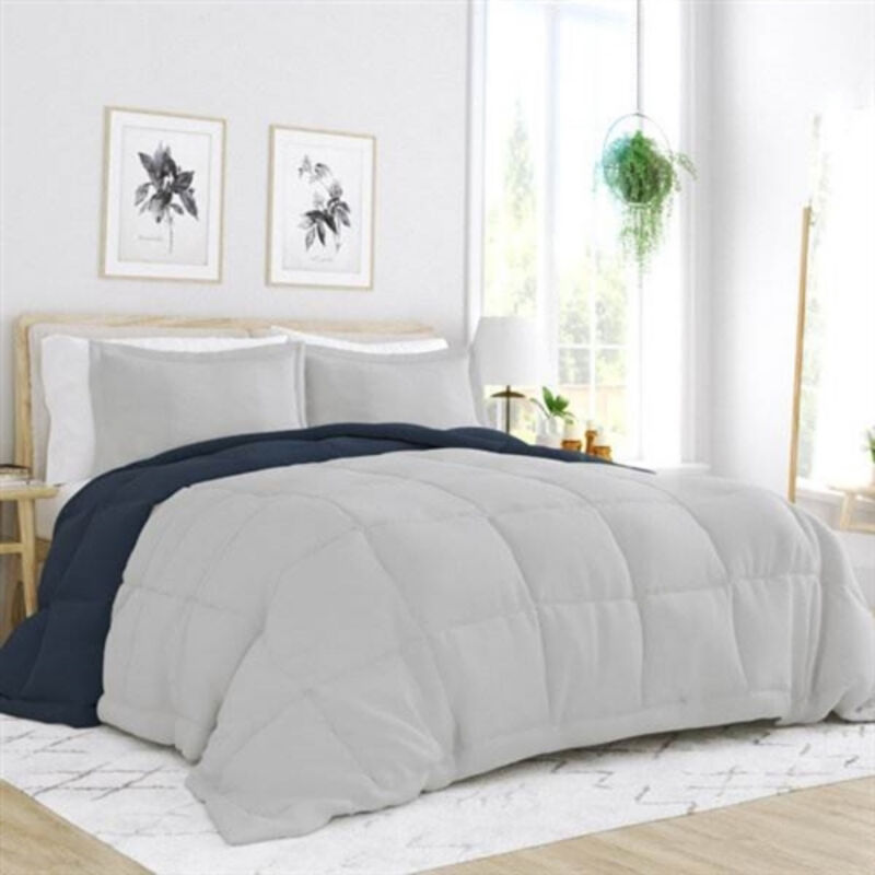 Soft & Stylish 3-Piece Microfiber Comforter Set, Reversible Bedding
