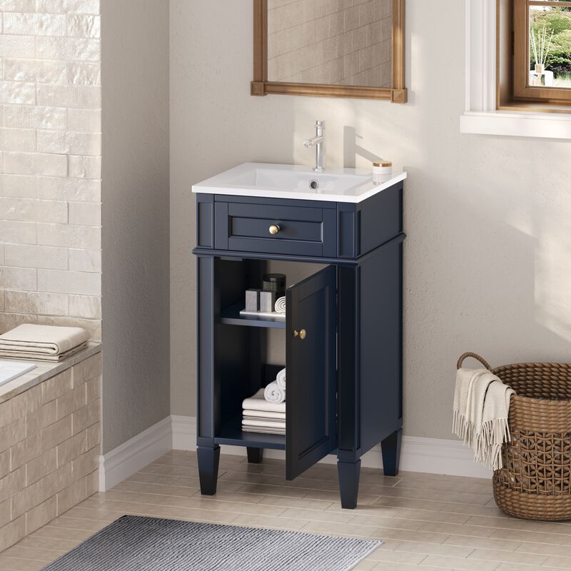 Freestanding Single Bathroom Vanity Set image number 3