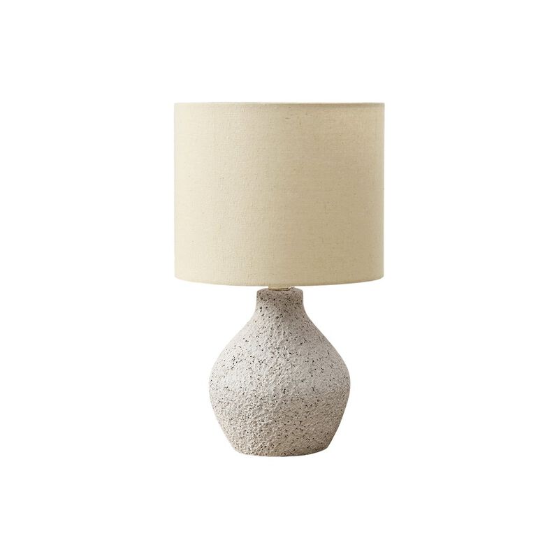 Lighting, 16"H, Table Lamp, Beige Resin, Beige Shade, Contemporary