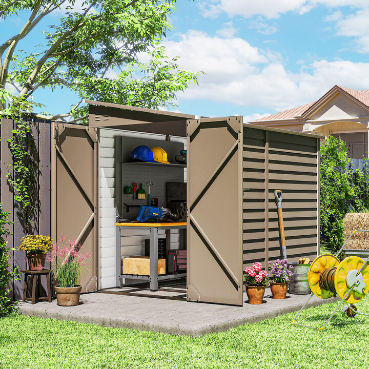 Hivvago 4.6x9 FT Outdoor Lean-To Storage Shed