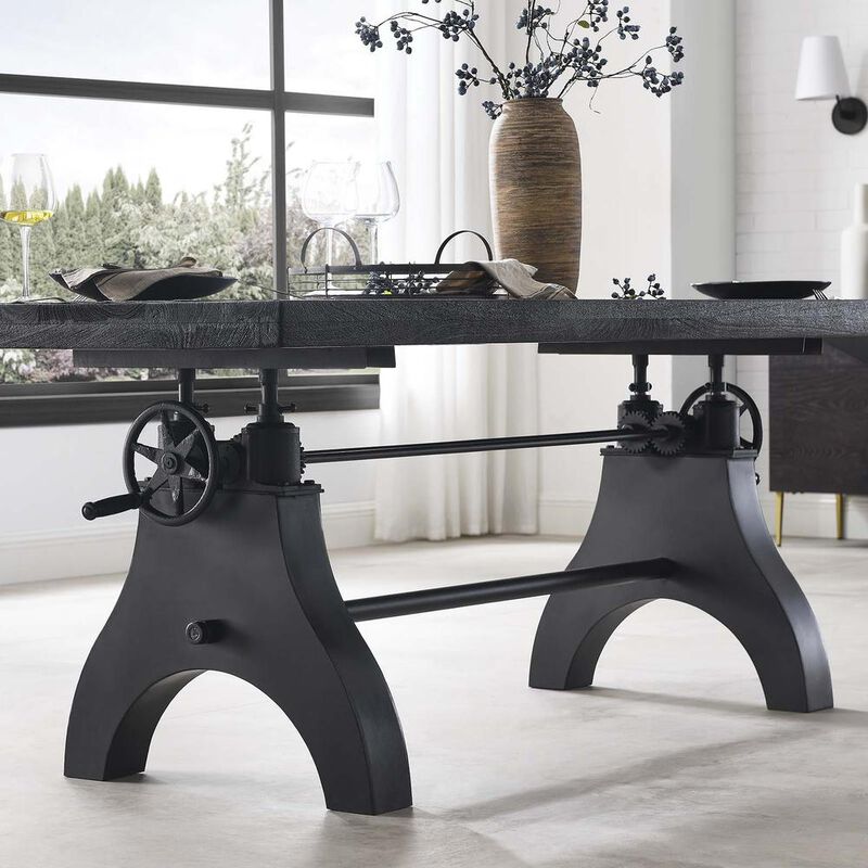 Genuine 96" Crank Adjustable Height Dining and Conference Table image number 9