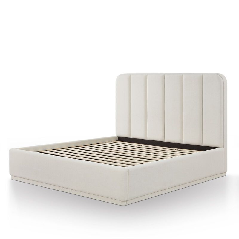 Parker Cream Chenille King Bed image number 4