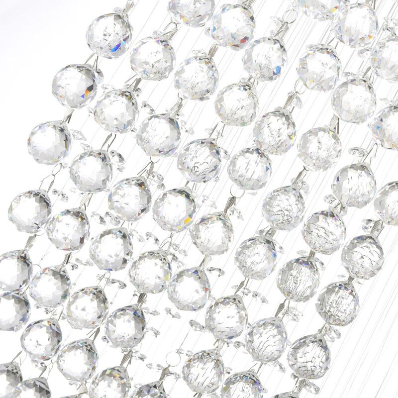 Ribbon 8 Light Flush Mount With Chrome Finish