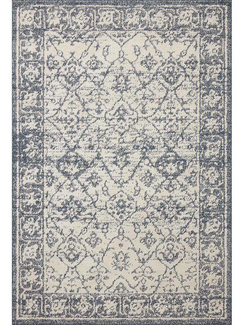 Gigi GIG02 Ivory/Blue 5'3" x 7'6" Rug by Magnolia Home by Joanna Gaines x Loloi