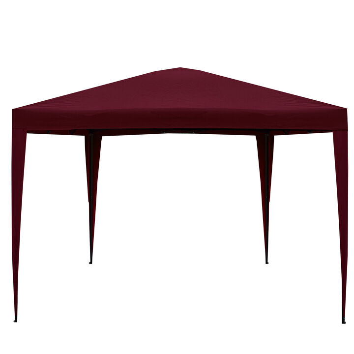 10' x 10' Burgundy Pop-Up Outdoor Canopy Gazebo