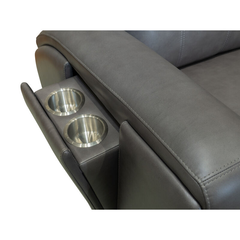 Wyatt Gunmetal Power Reclining Sofa