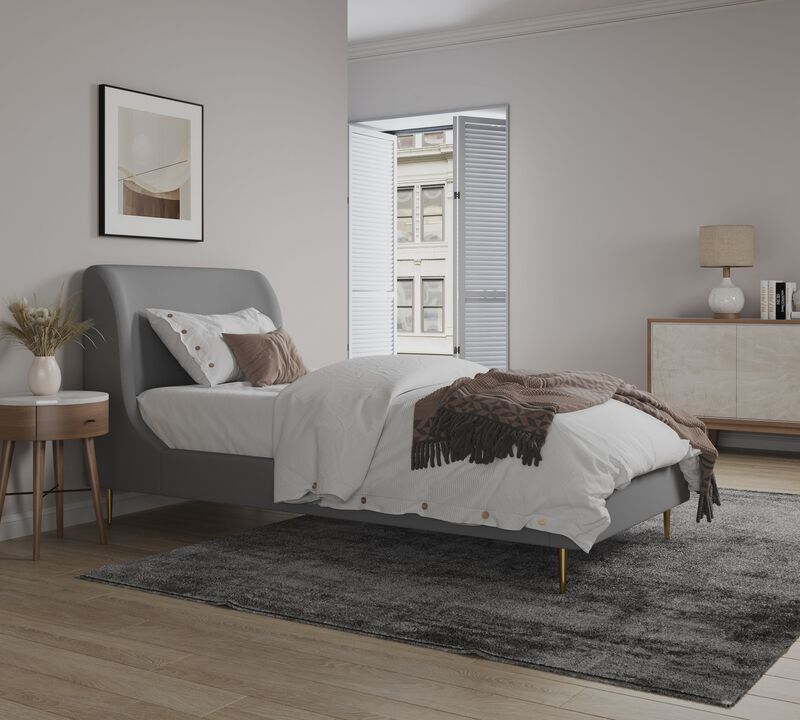 Heather Twin Bed in Gray