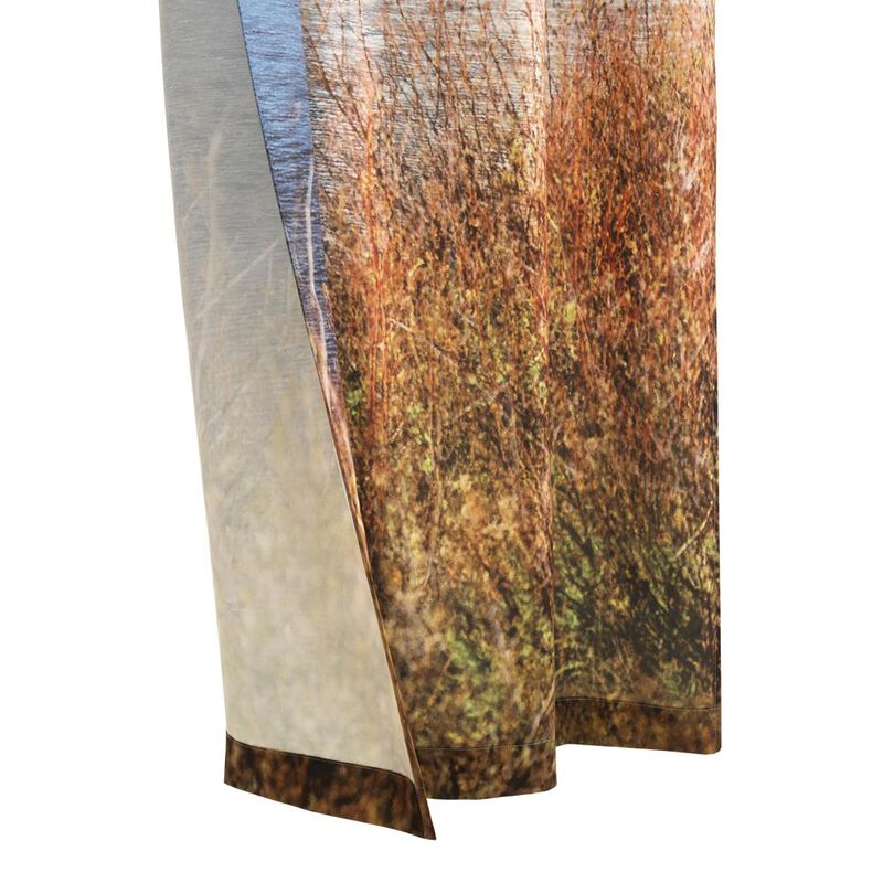 Habitat Photo Real Mountains Light Filtering Printed Mountain Lake Scene Pole Top Curtain Pair Each 38" x 84" Multicolor