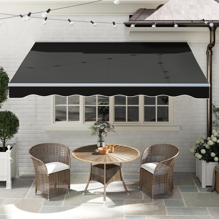 Hivvago 10' x 8' Motorized Retractable Patio Awning