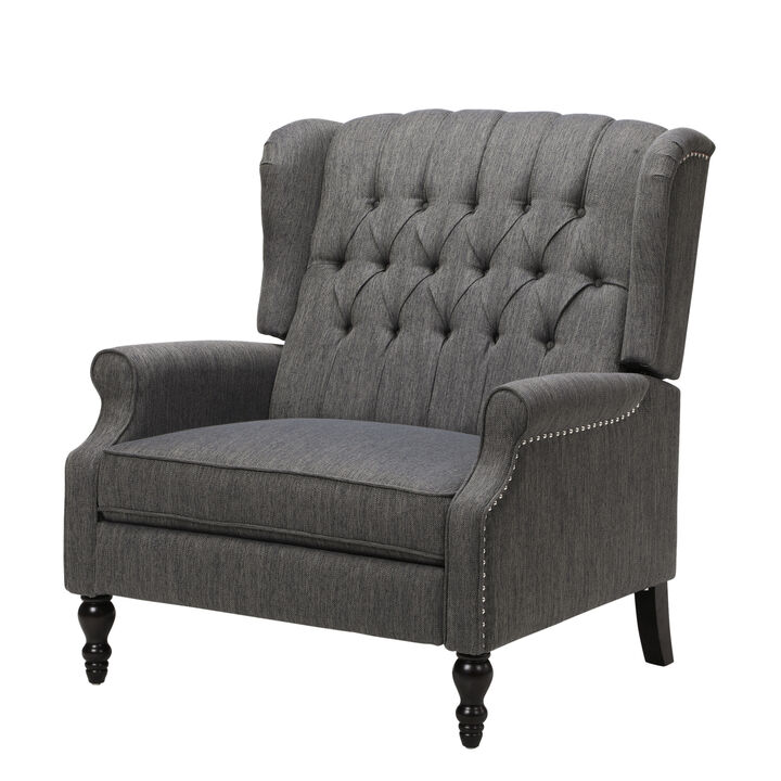 Streamdale Diamond Stitch Wingback Manual Recliner Comfort and Style United