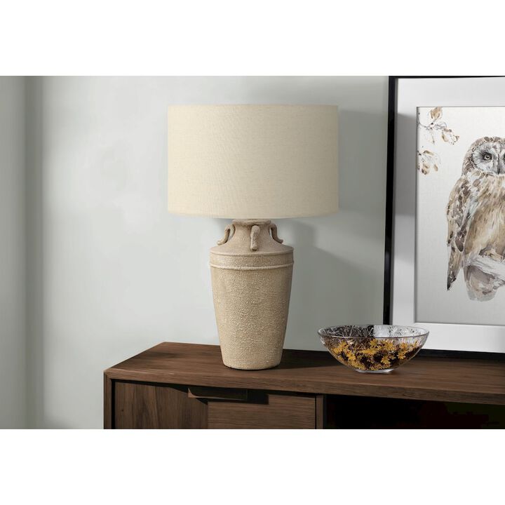 Lighting, 28"H, Table Lamp, Beige Ceramic, Beige Shade, Transitional