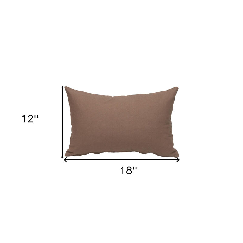 HomeRoots 12" X 18" Brown Cotton Throw Pillow image number 3